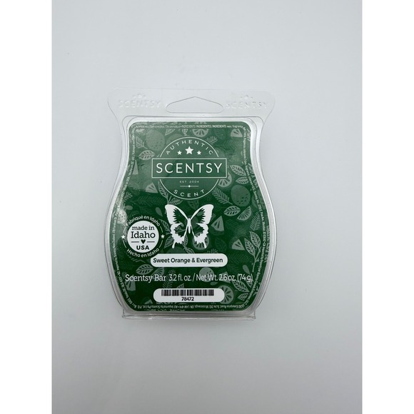 Scentsy Other - Scentsy Sweet Orange & Evergreen Wax Bar Authentic Home‎ Fragrance